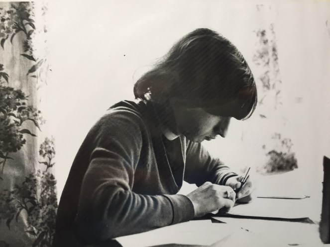 Steve Mayhew schoolboy at desk